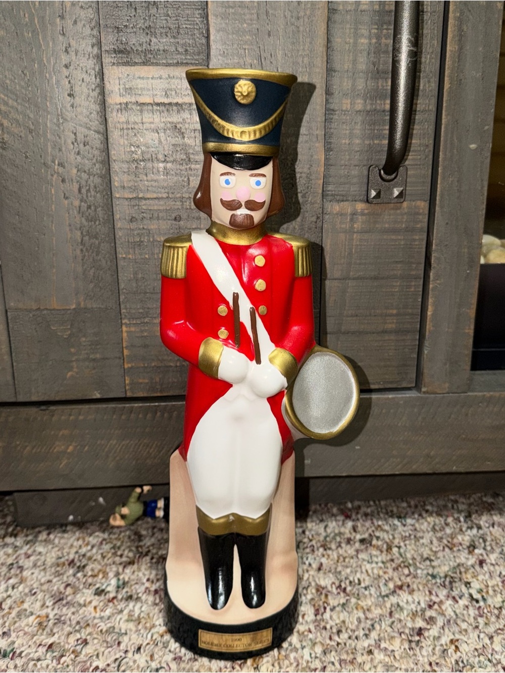 Jim Beam 1990 Holiday Collector Series Nutcracker Drum Soldier Decanter‎ EMPTY